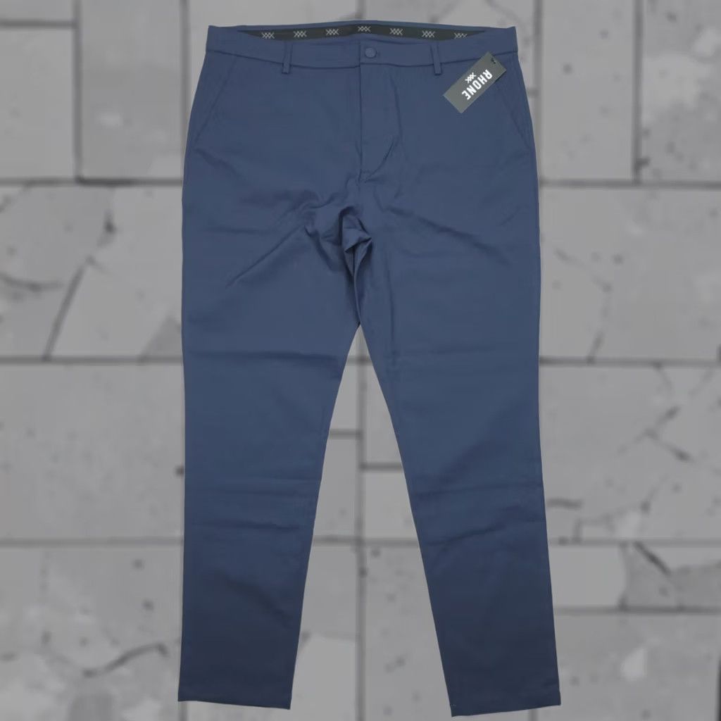 Rhone Rhone Gotham Slim Fit Stretch Pants Men’s 40x32 Navy DWR Twill Woven 48 Size US 40 / EU 56 - 1 Thumbnail