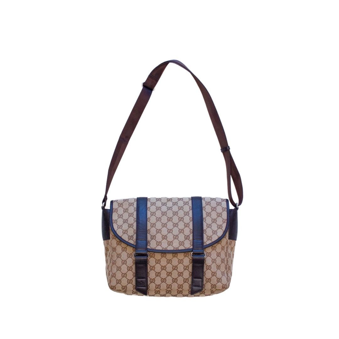 Gucci × Tom Ford 1,7k$ GUCCI Double Belt Flap Unisex Messenger GG Monogram Size ONE SIZE - 1 Thumbnail