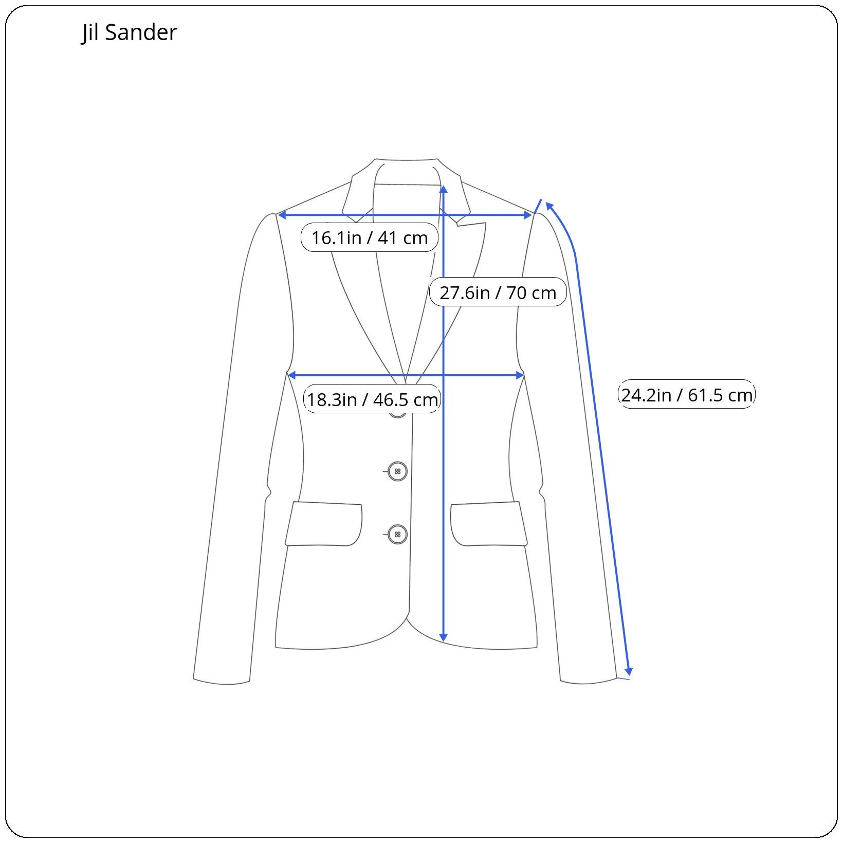 Jil Sander ⚡️QUICK SALE⚡️Jil Sander Black Cotton Blazer Jacket Size M / US 6-8 / IT 42-44 - 6 Thumbnail