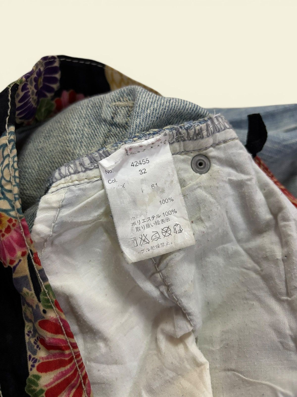 Undercover Japan Grunge Double Waist Ripped Floral Bandana Jeans Size US 30 / EU 46 - 7 Thumbnail