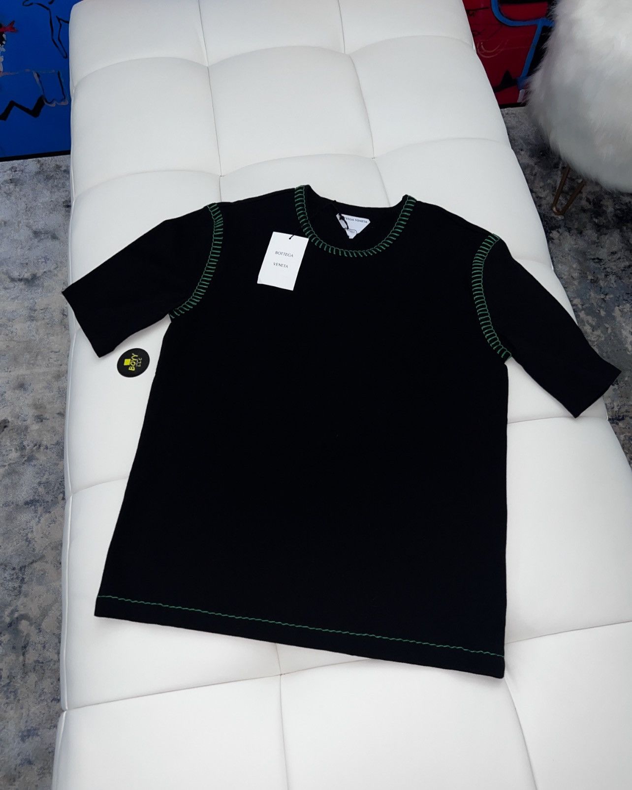 Bottega Veneta Green stitch lining t shirt Size US M / EU 48-50 / 2 - 1 Thumbnail