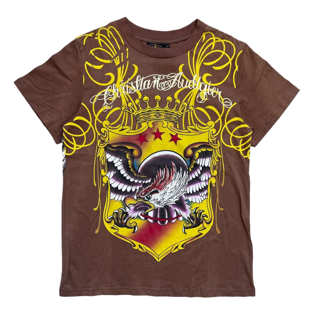 Christian Audigier × Ed Hardy × Vintage VINTAGE Y2K ED HARDY CHRISTIAN AUDIGIER SKULL T-SHIRT Size M / US 6-8 / IT 42-44 - 1 Thumbnail
