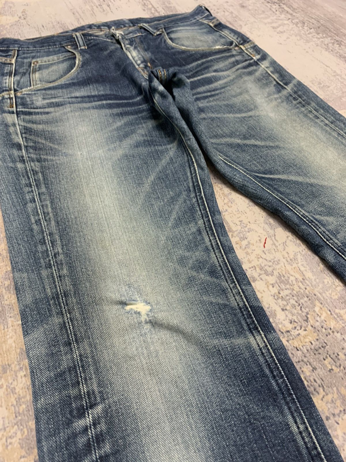 If Six Was Nine LEE Distress Faded Boot Cut Y2K Mud max style jeans Size US 31 - 6 Thumbnail