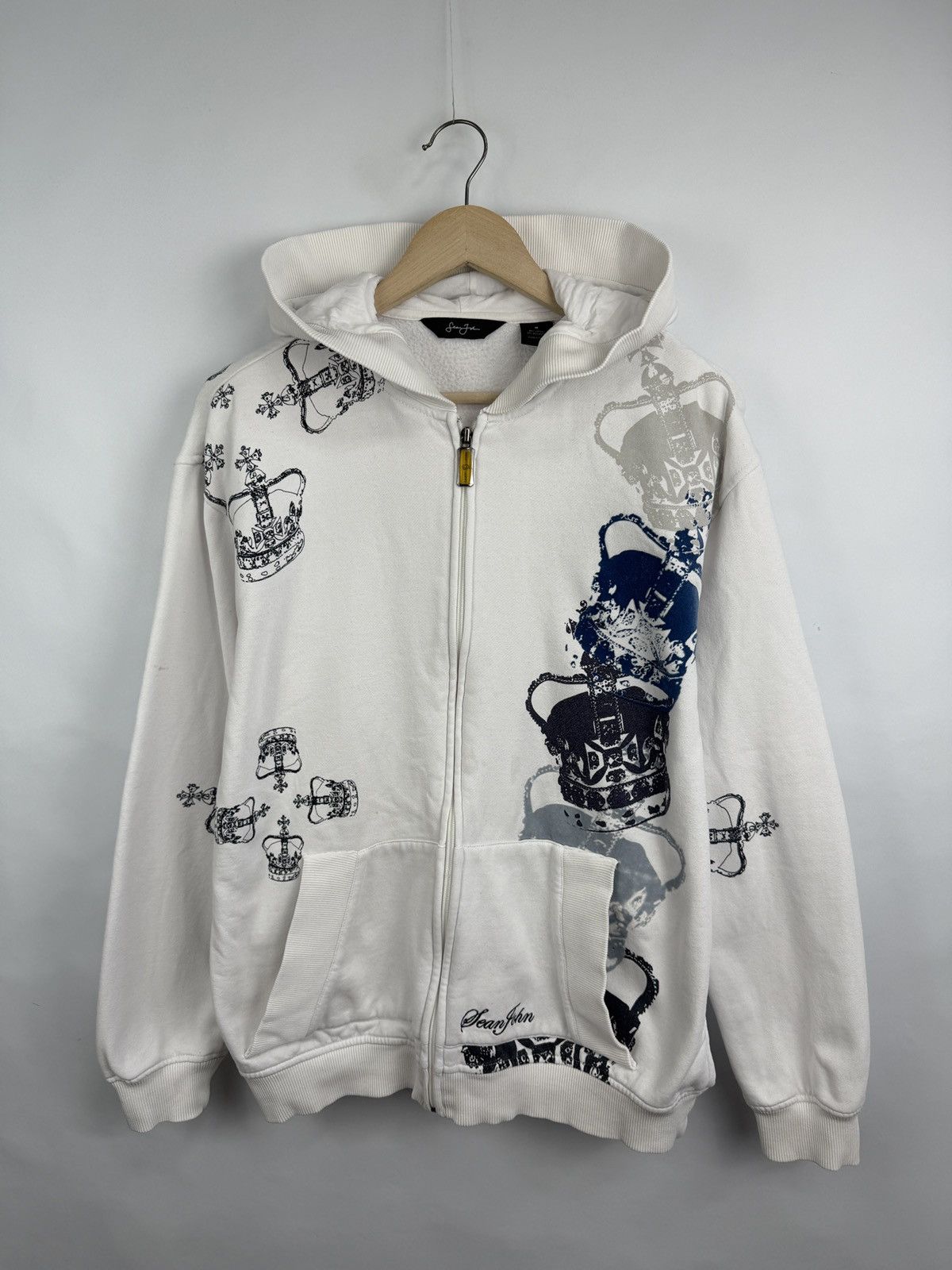 Sean John 🇺🇸 Vintage Y2K Sean John Crown Rap Zip Hoodie Rare Retro Hype Size US M / EU 48-50 / 2 - 3 Thumbnail