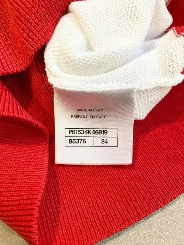 Chanel Chanel Beach series red and white color-blocked knitwear Size XXS / US 00 / IT 34 - 6 Thumbnail