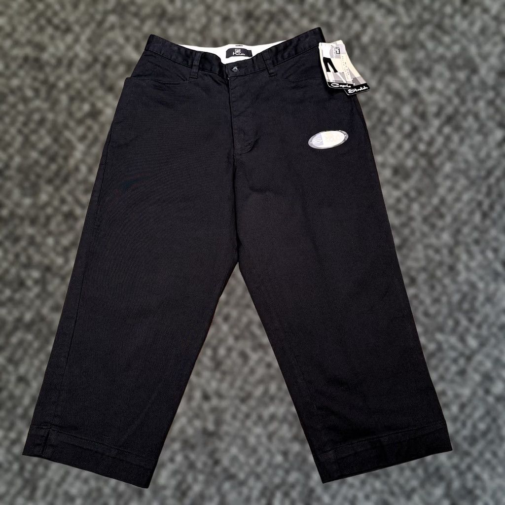 Lee VINTAGE Lee Capri Pants Womens 6M Black High Rise Stretch Khakis New Size 28" / US 6 / IT 42 - 1 Thumbnail