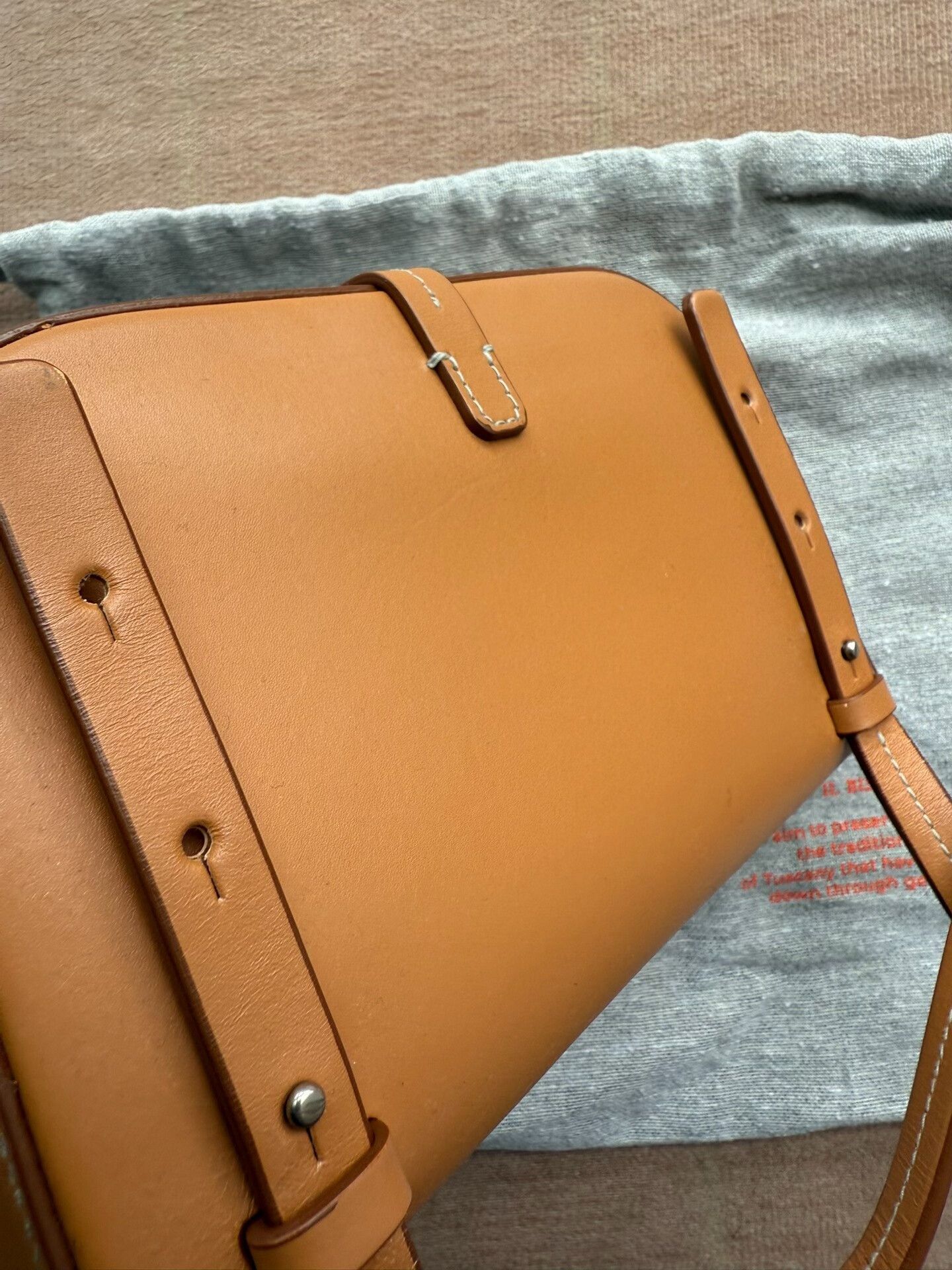 Ilbisonte Tan Leather Crossbody Bag in Brown, Men's — image 5 of 6