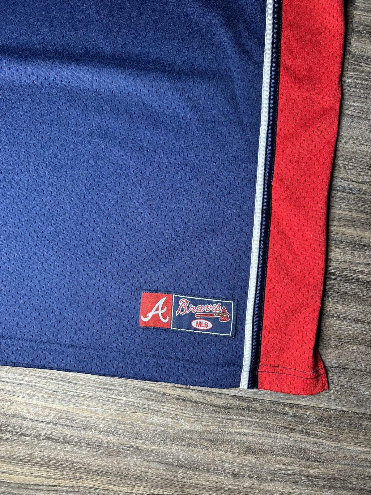 Lee Vintage Atlanta Braves Baseball MLB Basketball Style Jersey Size US XL / EU 56 / 4 - 4 Thumbnail