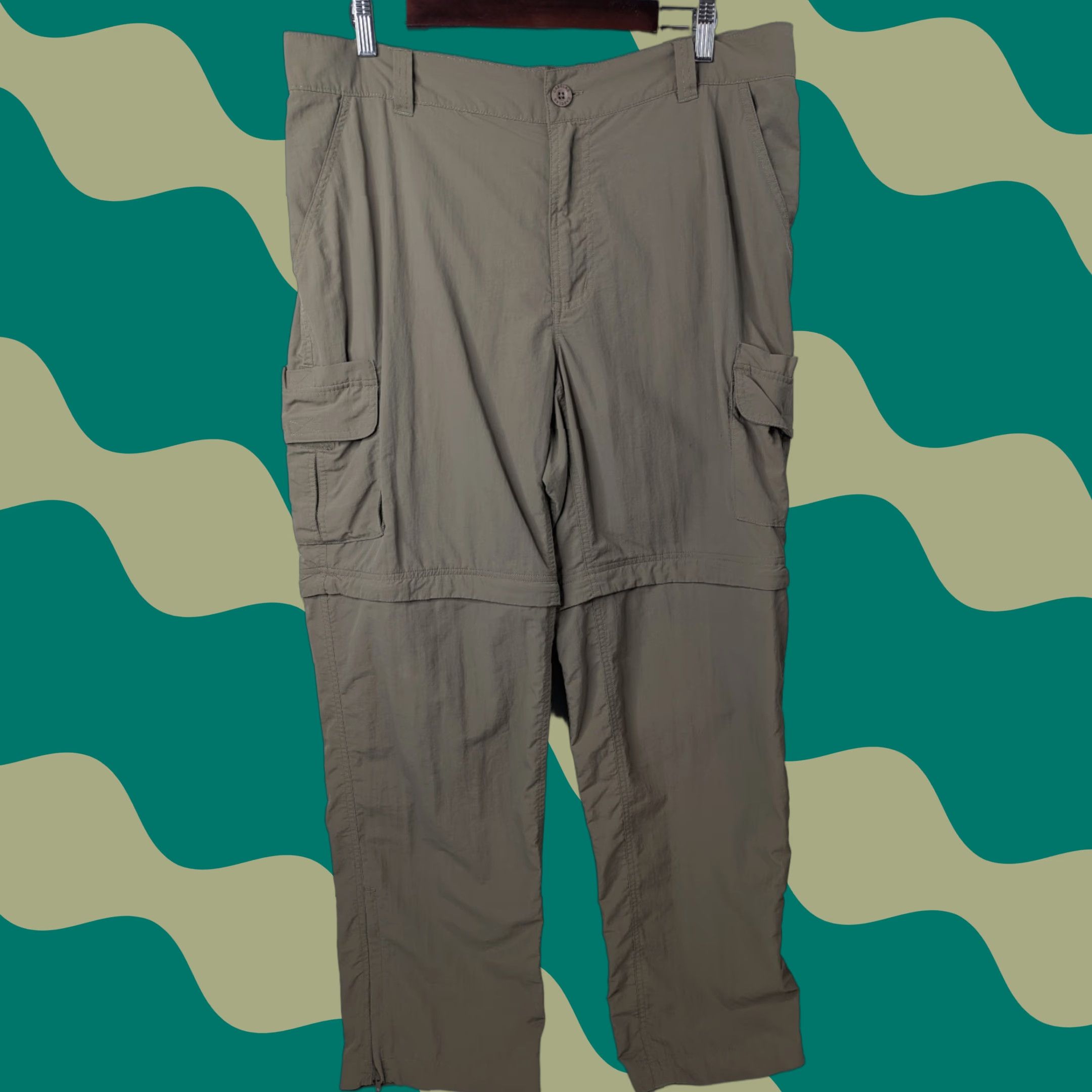 Vintage Cabela's Cargo Pants Mens XL Nylon Convertible Outdoors Classic Fit Tan Straight Front Pants Size US 36 / EU 52 - 1 Thumbnail