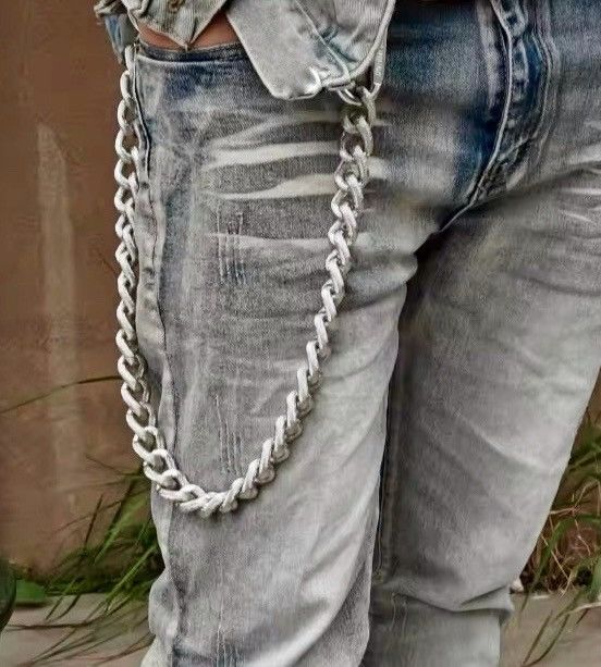 Vintage Retro Long Round Jeans Chain Size ONE SIZE - 1 Thumbnail