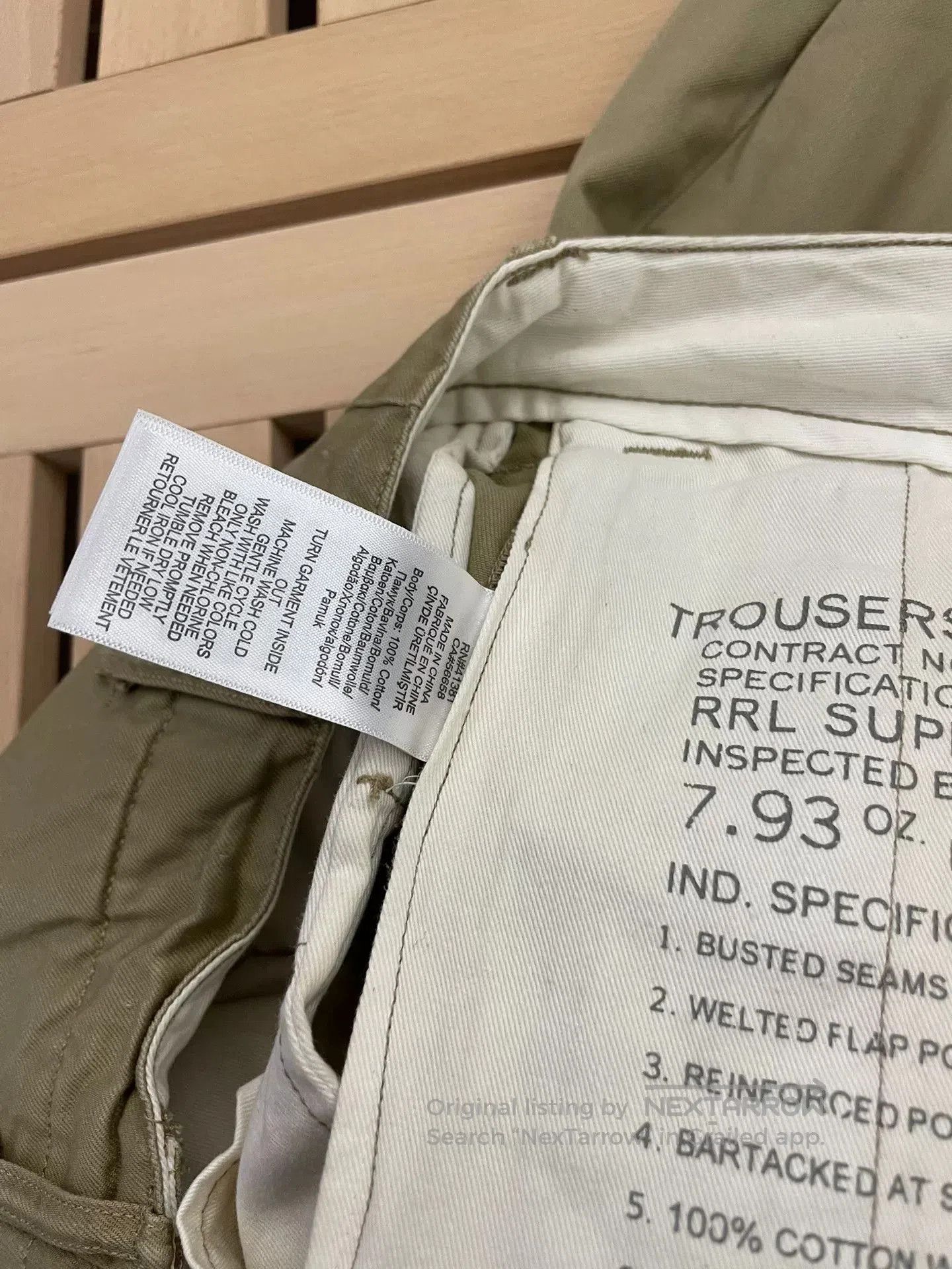 RRL Ralph Lauren RRL Officer Chino Casual Pants. Size US 33 - 6 Thumbnail
