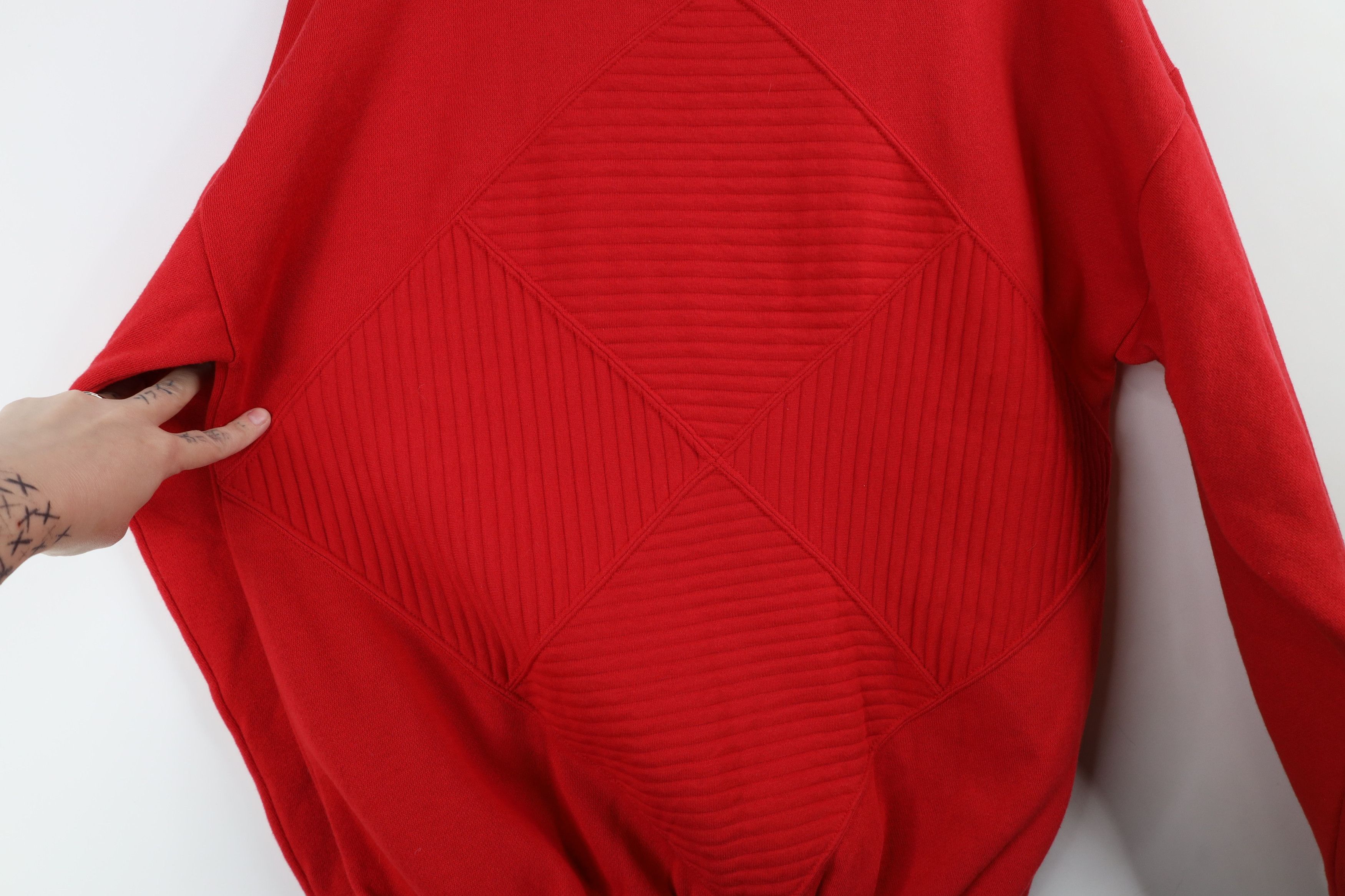 Vintage Vintage 90s Streetwear Geometric Diamond Crewneck Sweatshirt Size L / US 10 / IT 46 - 8 Thumbnail