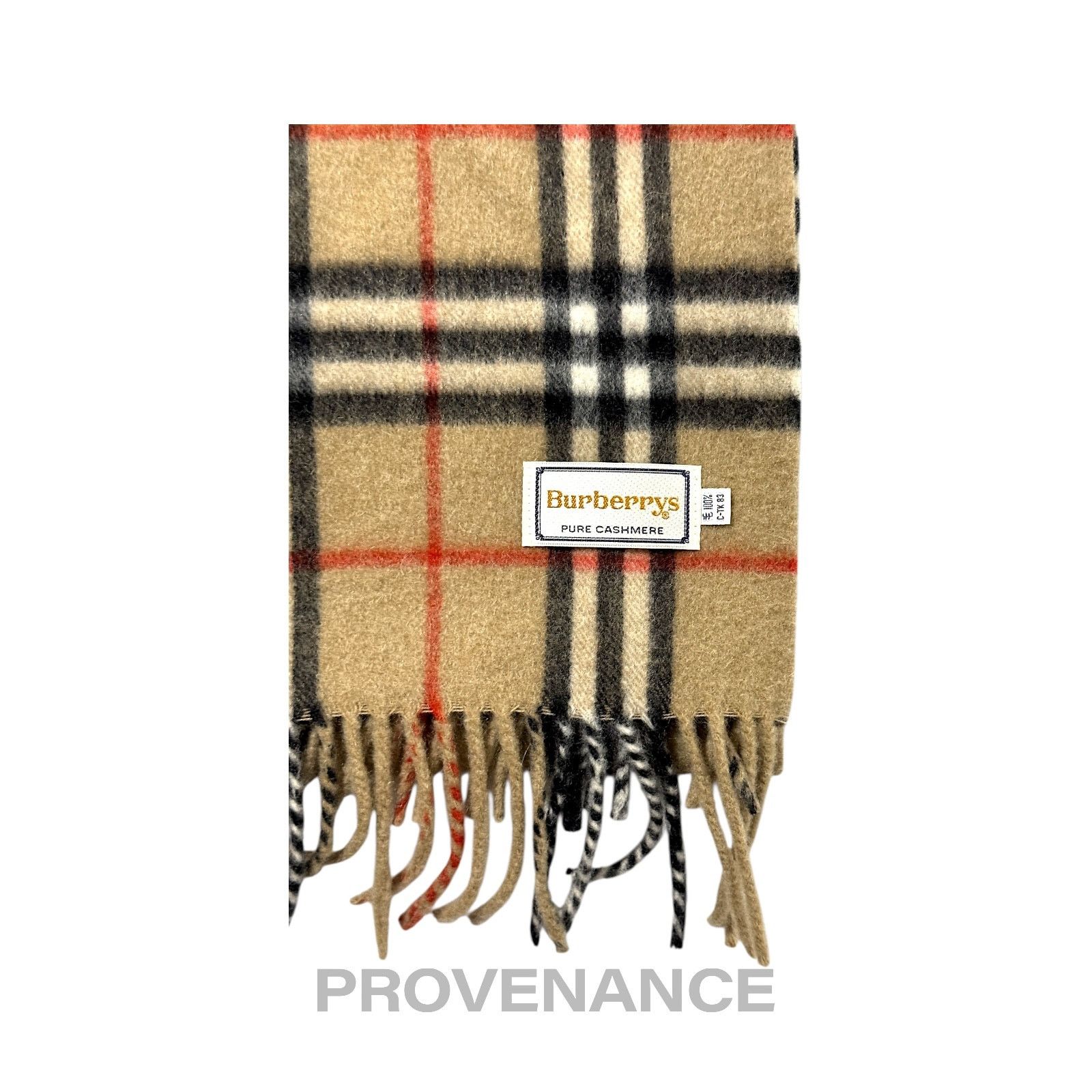 Burberry 🔴 Vintage Burberrys Scarf Nova Check 100% PURE CASHMERE Size ONE SIZE - 6 Thumbnail