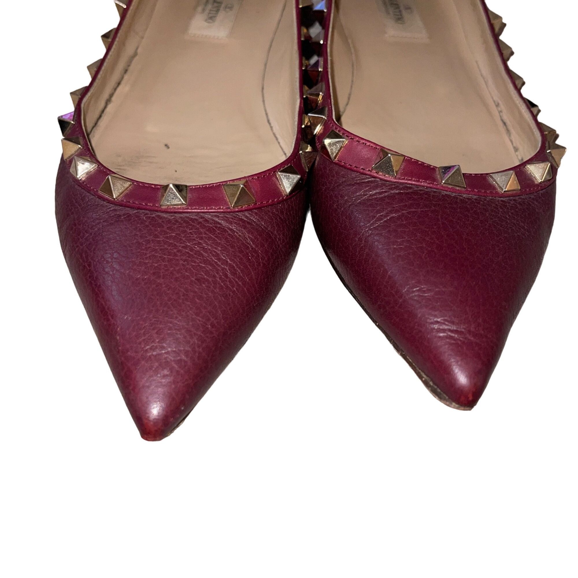 Valentino Valentino Garavan Womens Flats Size 9.5 Burgundy Size US 9.5 / IT 39.5 - 2 Thumbnail