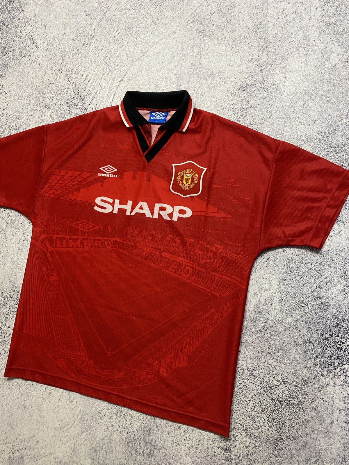Umbro 🩸RARE🩸Umbro Manchester United 1994/1995 Cantona #7 Jersey Size US XL / EU 56 / 4 - 2 Thumbnail