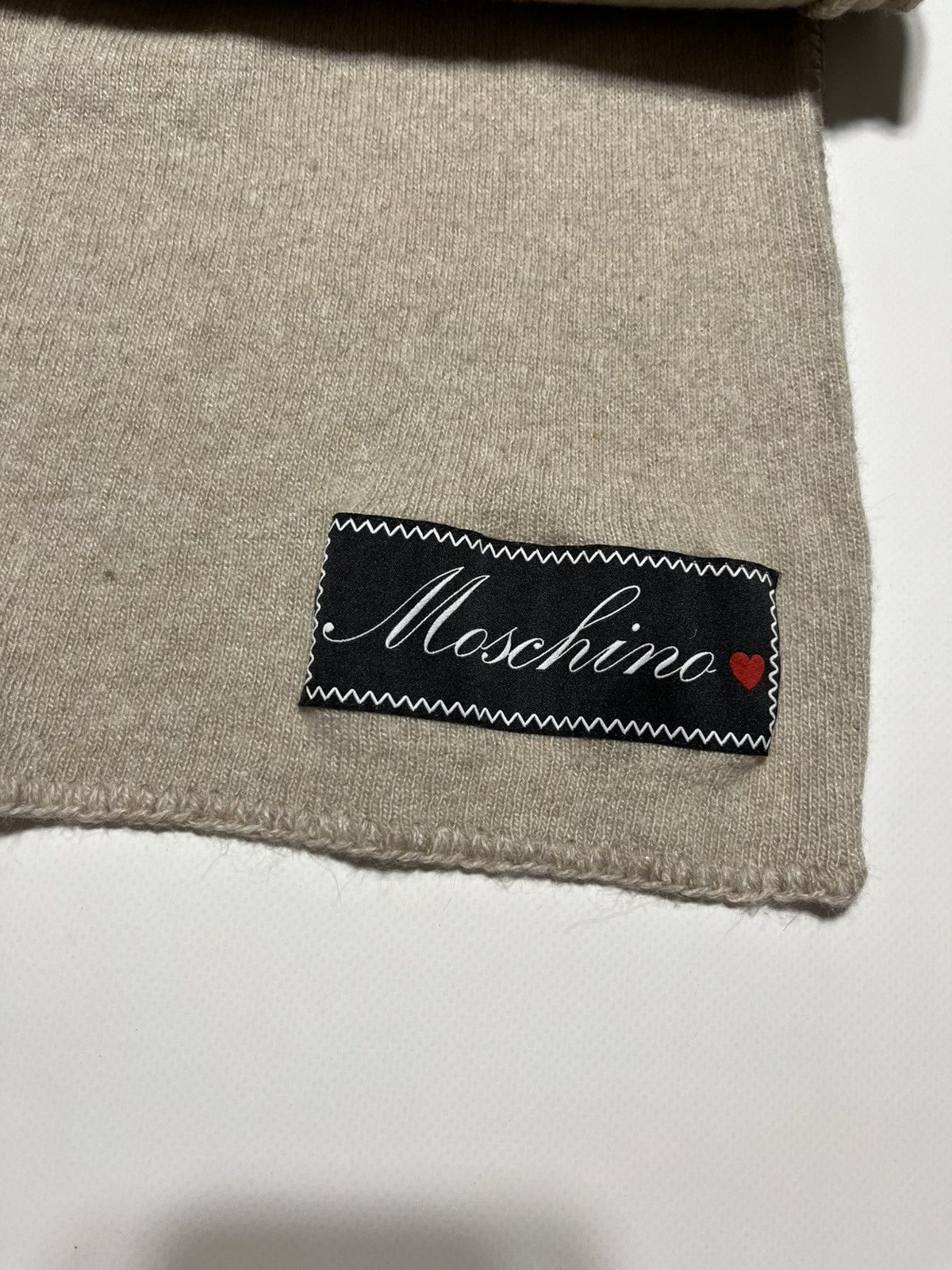 Moschino MOSCHINO LOVE Wool Scarf Biege Old Money Size ONE SIZE - 4 Thumbnail