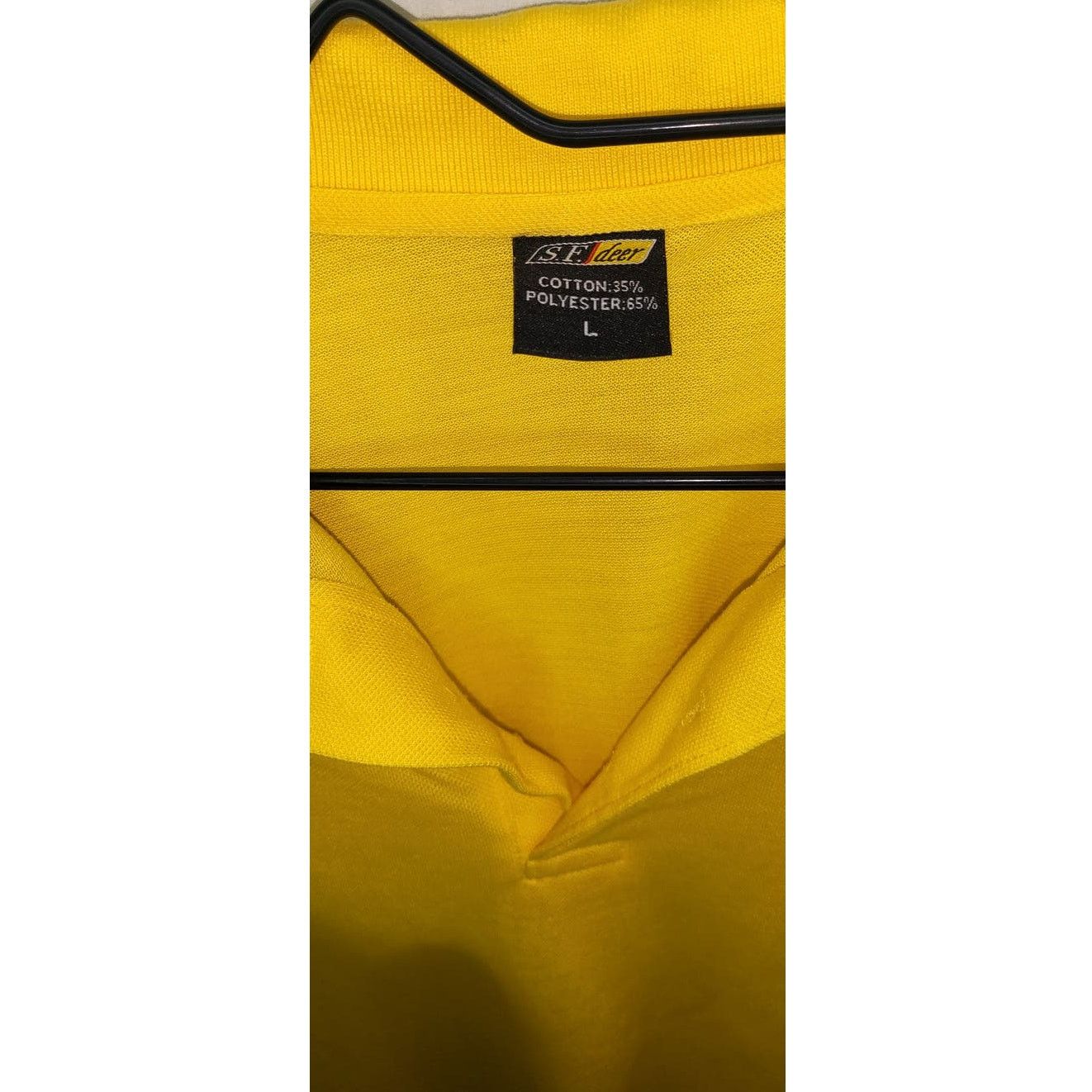 Other S.F. Deer Yellow Polo Cotton Short Sleeve Shirt Size Large Size US L / EU 52-54 / 3 - 3 Thumbnail