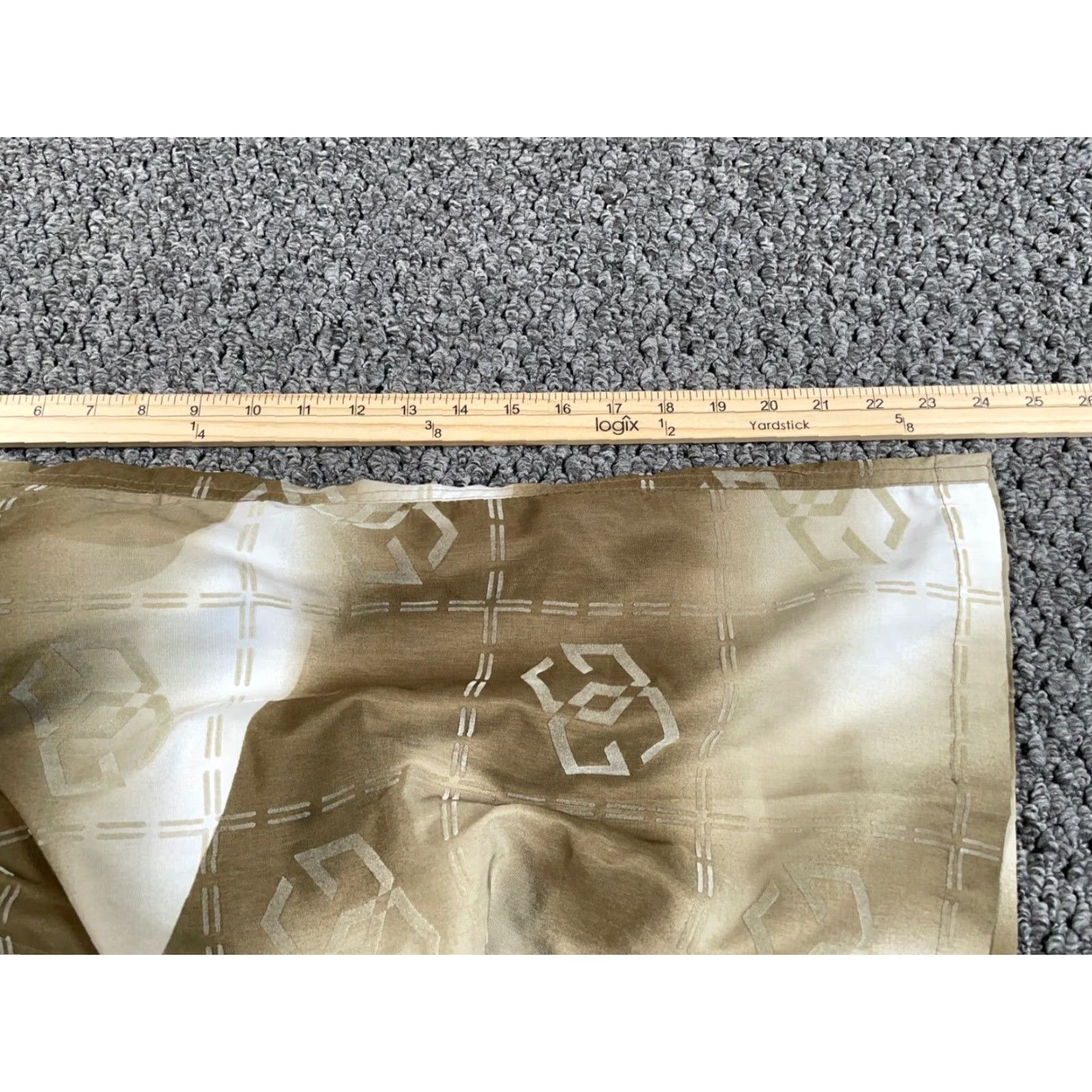 Vintage VTG Brown Geometric Pattern Shorts Bermuda Mens Large 12" Inseam Hip Hop 90s Vintage Streetwear Denim Polyester Stretch Size US 33 - 7 Thumbnail