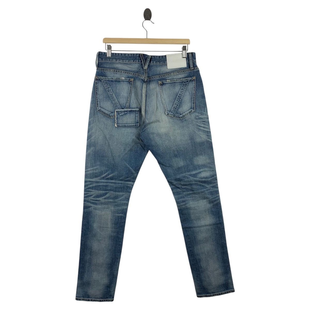 Japanese Brand × Vanquish VANQUISH Distressed patchwork blue jeans Size 32" / US 10 / IT 46 - 4 Thumbnail