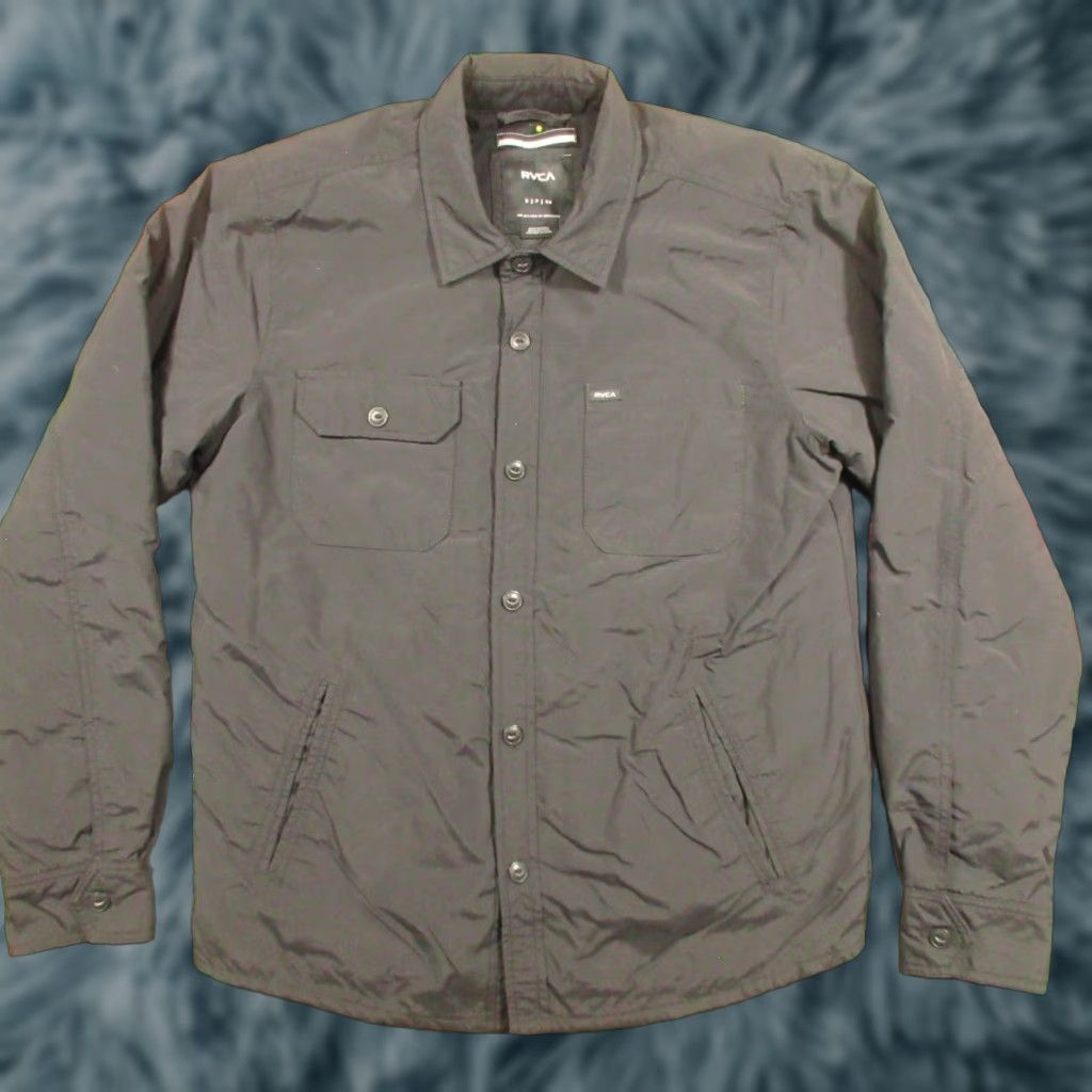 RVCA RVCA Shacket Mens S Black Quilted Shirt Jacket Button Front Insulated Puffer EUC Size US S / EU 44-46 / 1 - 1 Thumbnail