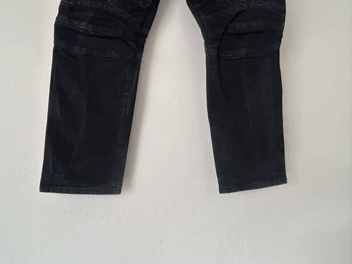 Balmain Balmain Black Biker Jeans with Ribbed Panel Detailing Size US 30 / EU 46 - 4 Thumbnail