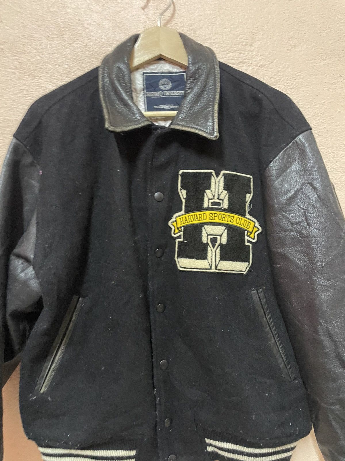 Other Vintage Varsity Letterman Harvard University Leather Jacket Size US M / EU 48-50 / 2 - 5 Thumbnail