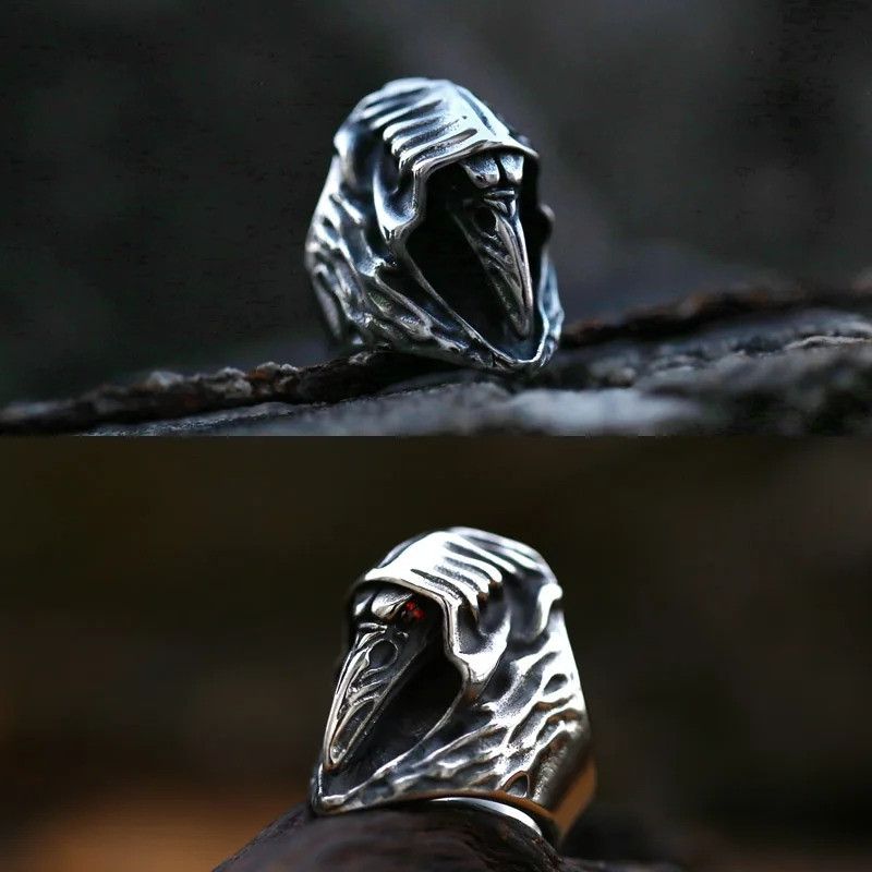 Jewelry × Vintage Crow Skull Zircon Ring Size ONE SIZE - 3 Thumbnail