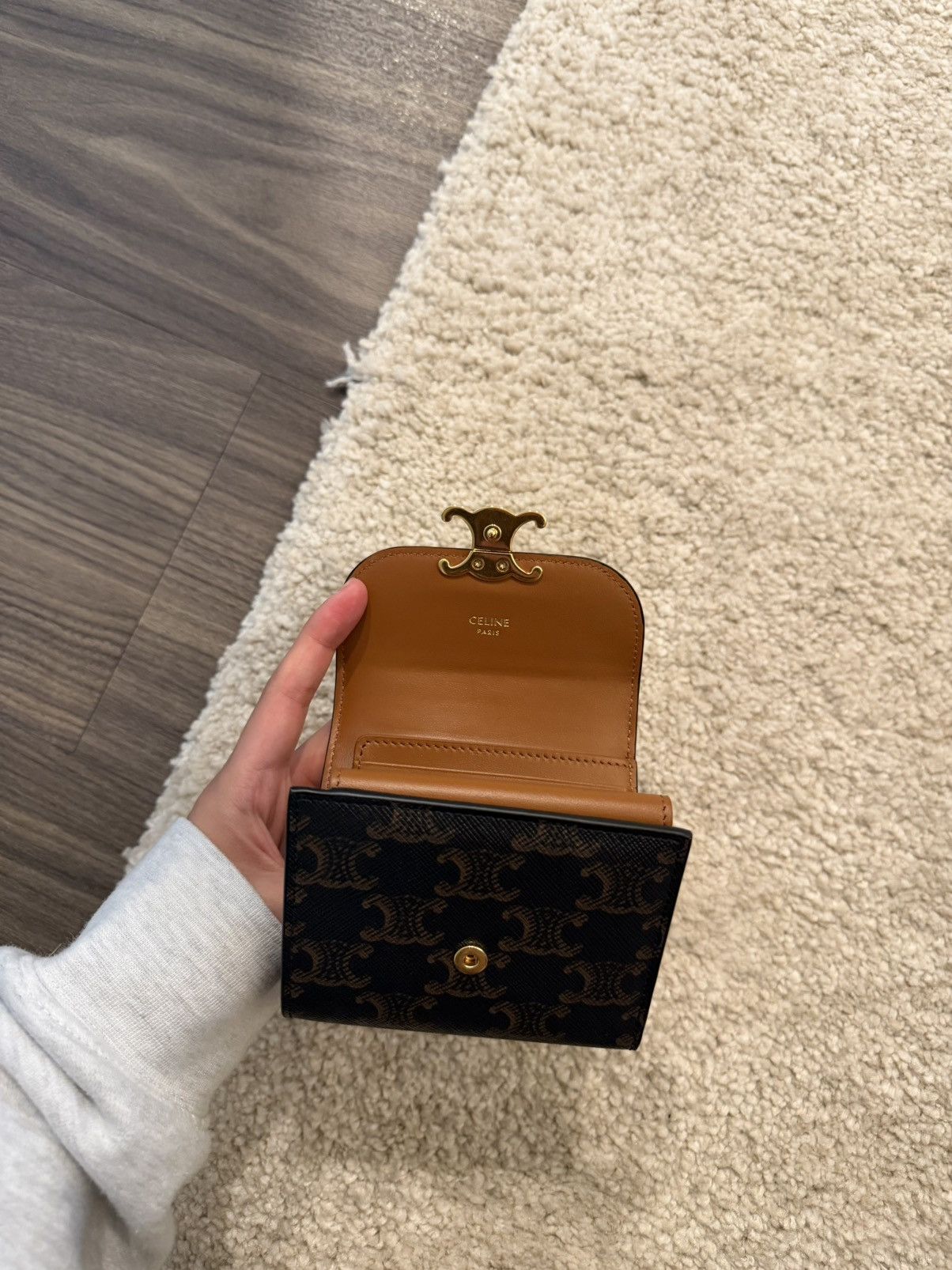 Celine CELINE Small Flap Wallet TRIOMPHE IN Triomphe Canvas Size ONE SIZE - 7 Thumbnail