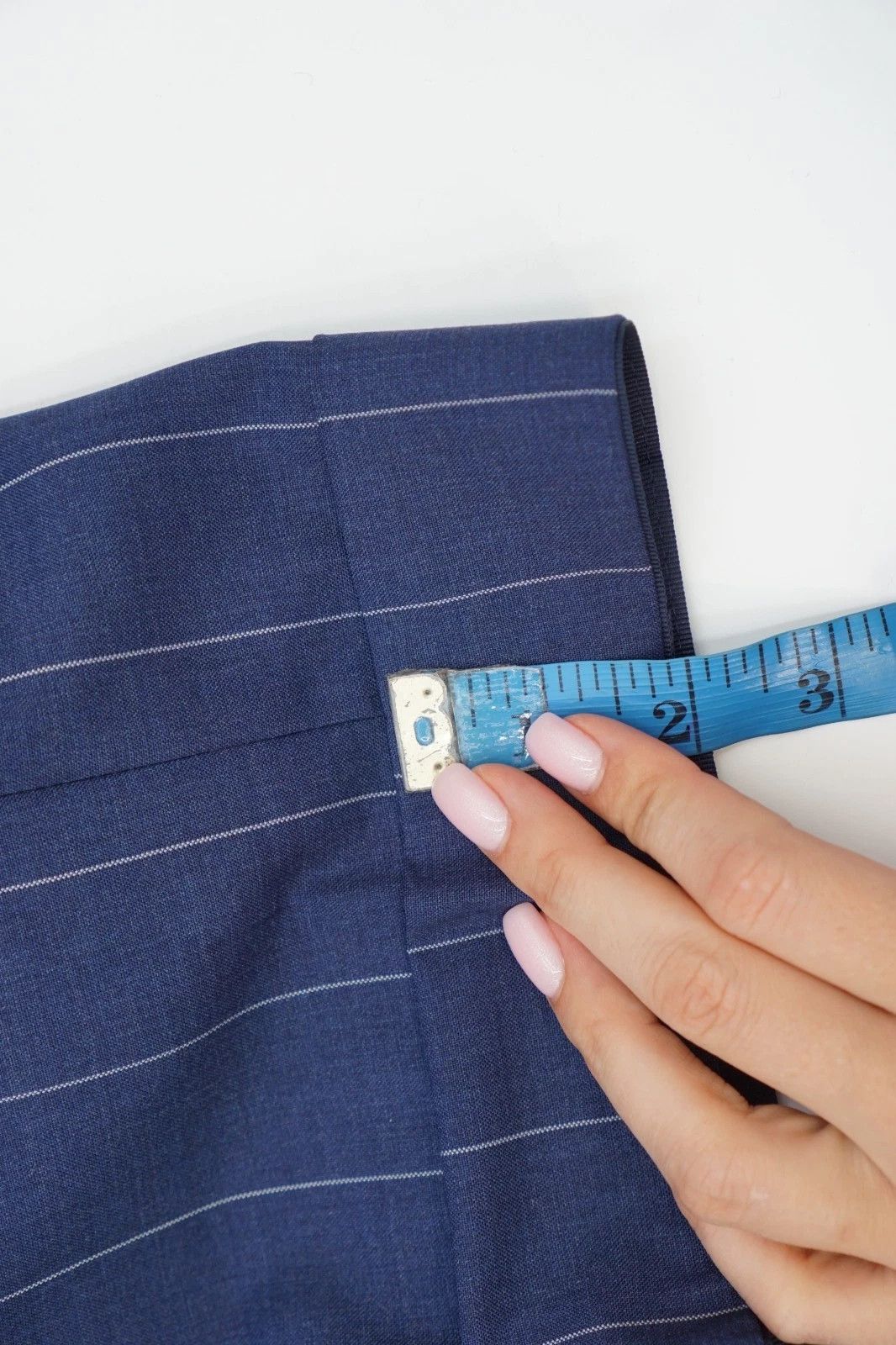 Suitsupply Men Suitsupply Pants Pinstriped Brescia Blue Wool UK/US50 Size 50R - 6 Thumbnail
