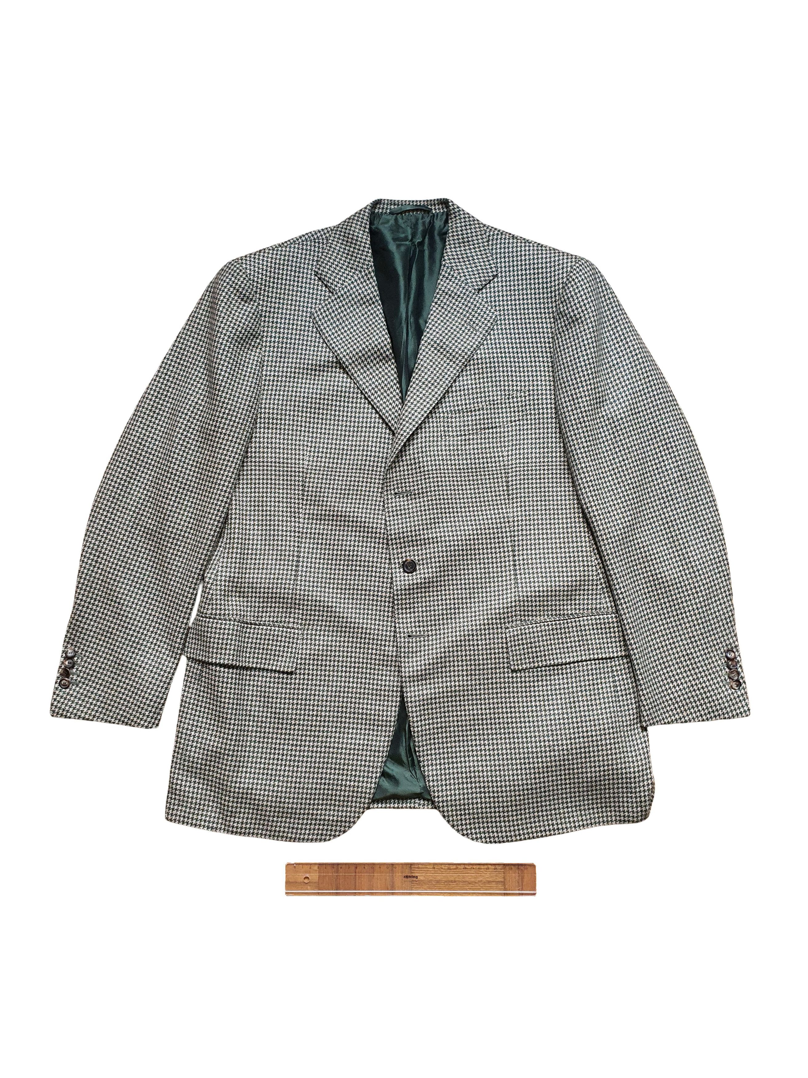 Cesare Attolini 100% Cashmere Houndstooth Sports Coat Jacket - Sz IT 56 Size 46R - 1 Thumbnail