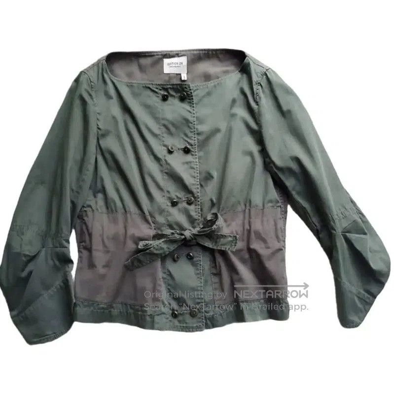 Yves Saint Laurent YSL Military Green Cotton Women's Jacket . Size S / US 4 / IT 40 - 1 Thumbnail