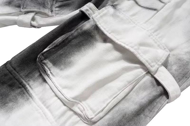 Jean × Vintage Streetwear Design Splashed Straps Multi Pocket Jeans Size US 32 / EU 48 - 14 Thumbnail