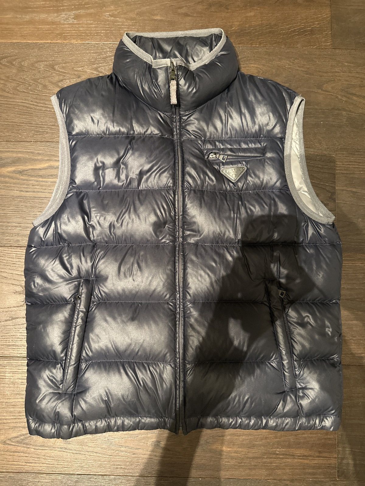 Prada Prada - down vest navy dark blue puffer spring