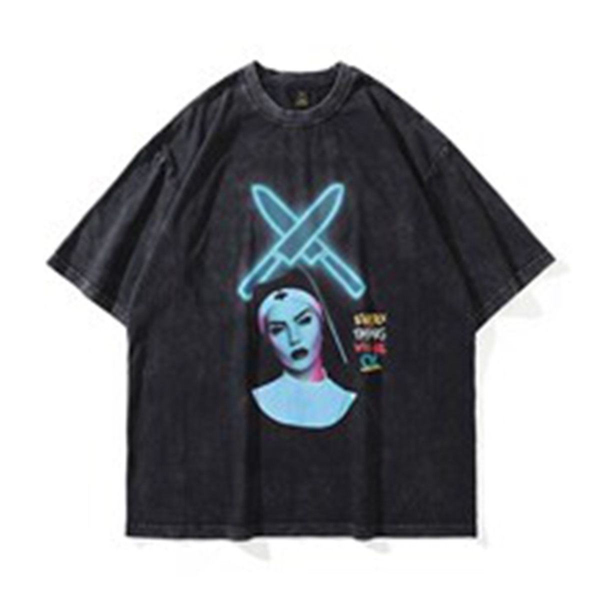 Vintage Summer vintage printed washed old T-shirt. Size US L / EU 52-54 / 3 - 1 Thumbnail