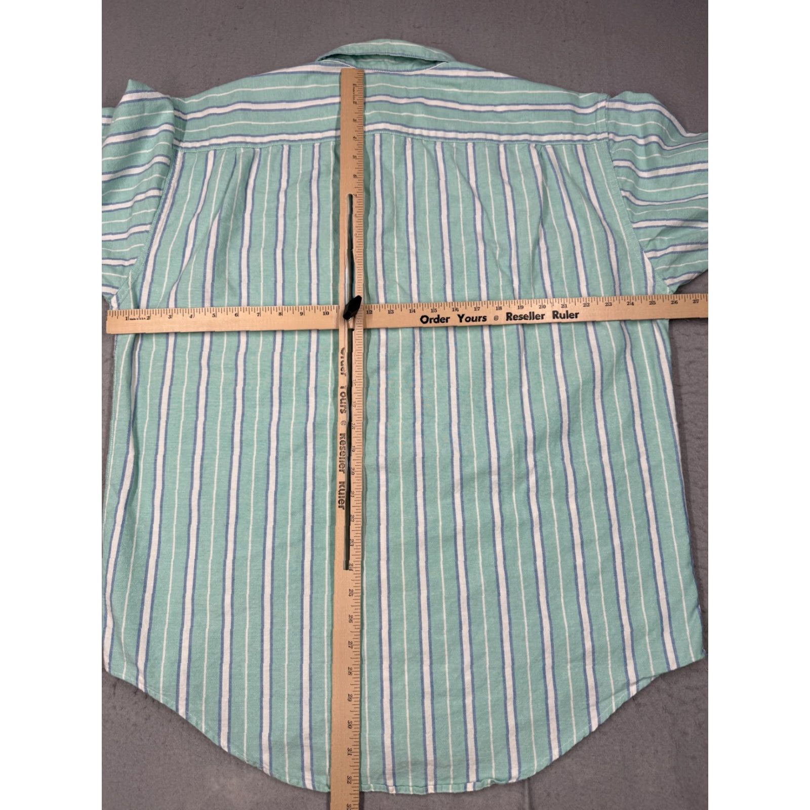 Gap VINTAGE GAP Shirt Mens XL Blue Striped Button-Down Made USA 90s Size US XL / EU 56 / 4 - 4 Thumbnail
