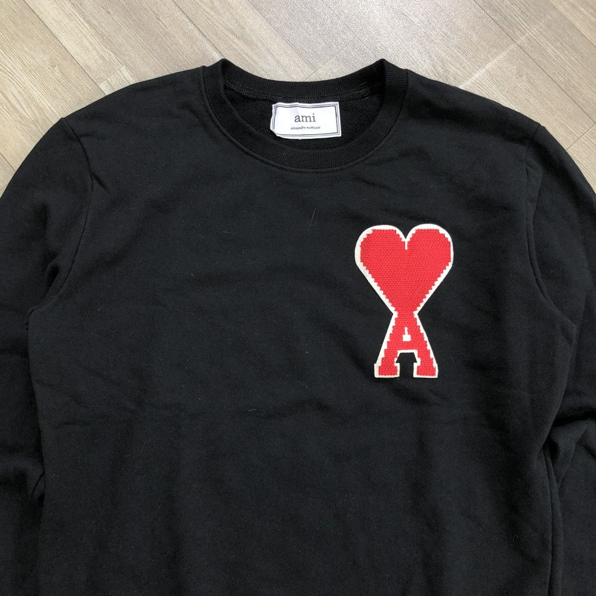 AMI Luxury Ami Alexandre Mattiussi Big Logo Black Sweatshirt Size US M / EU 48-50 / 2 - 6 Thumbnail