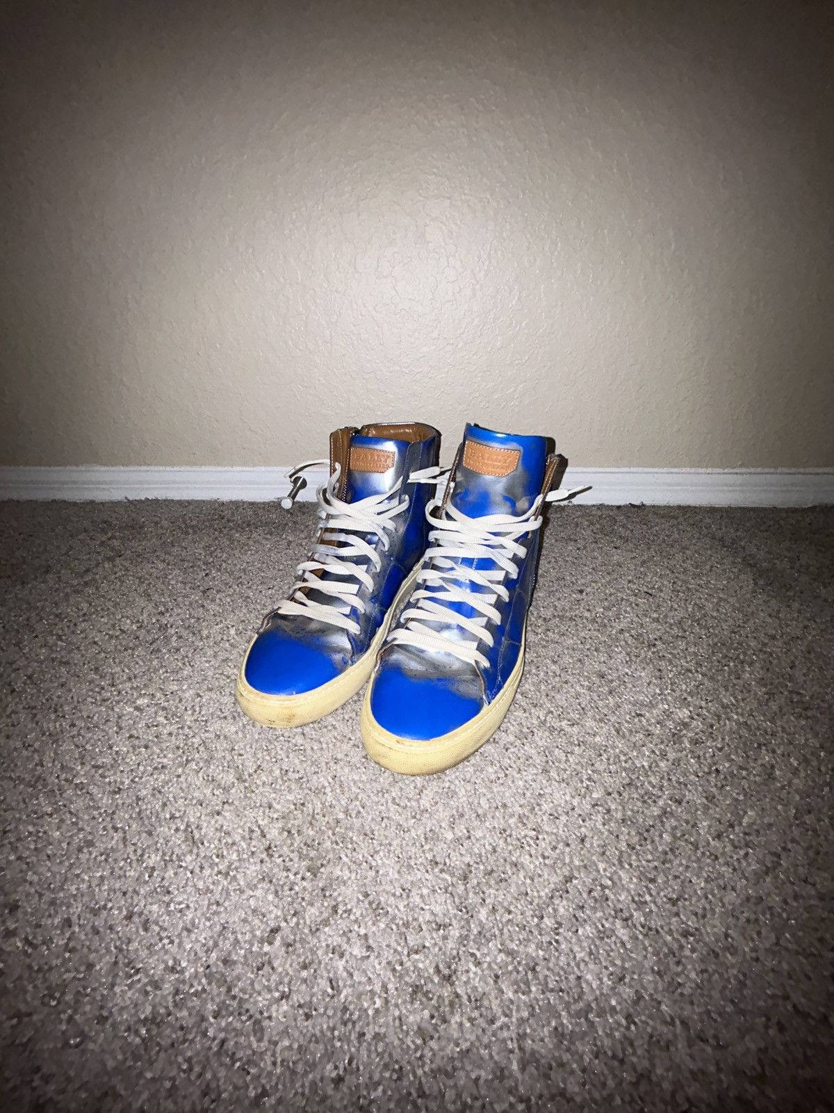 Bally BALLY TRUE BLUE HENSEL HIGH-TOP LEATHER SNEAKERS Size US 10 / EU 43 - 1 Thumbnail