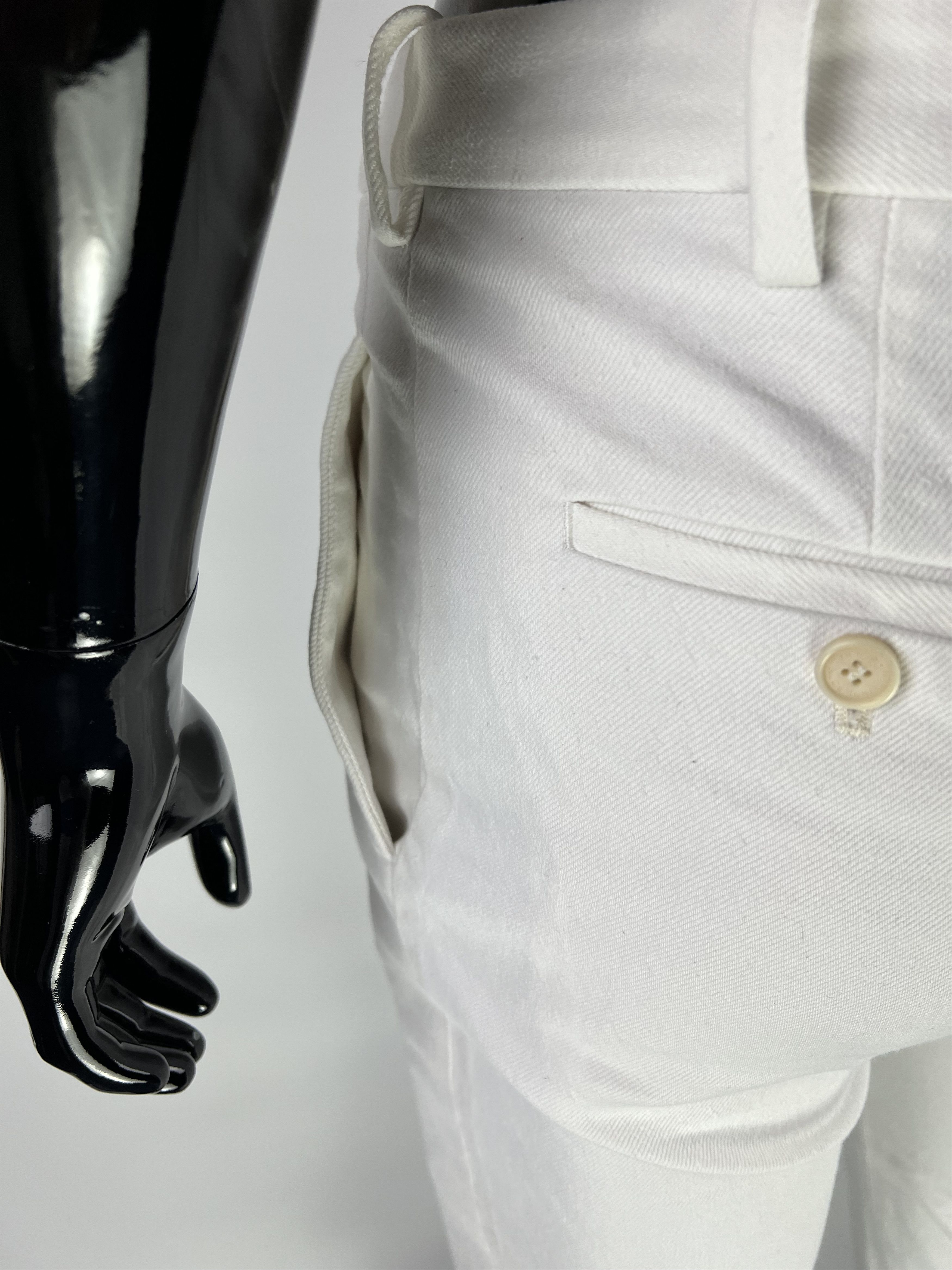 Neil Barrett Neil Barrett Men's White Skinny Fit Cropped Pants Size 50 Size US 32 / EU 48 - 4 Thumbnail