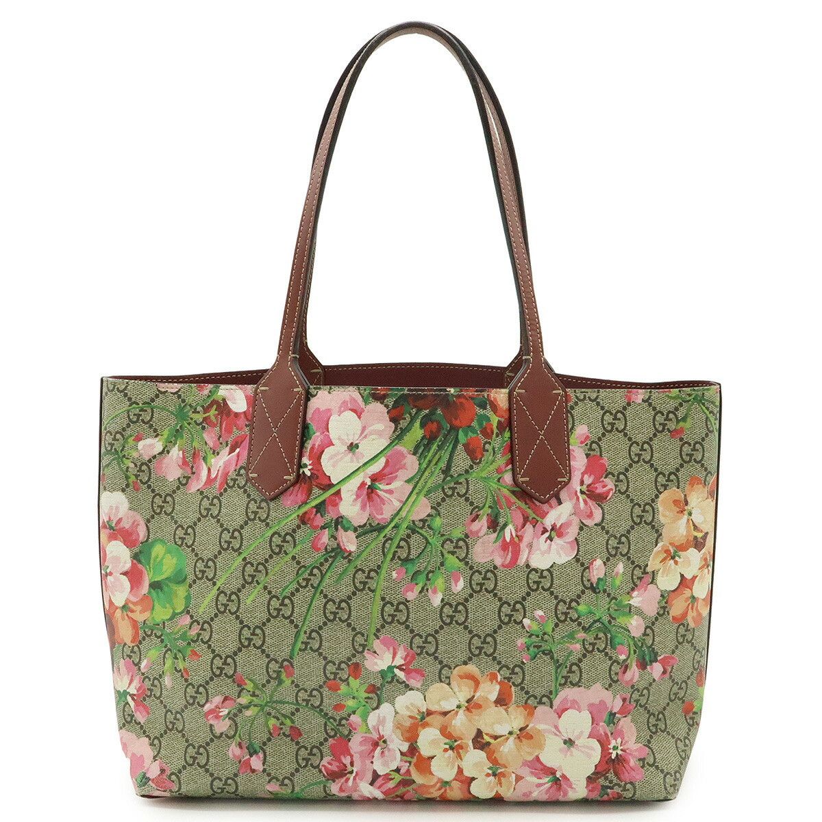 Gucci Gucci GG Blooms GG Supreme Pvc Tote Bag Canvas Tote Bag 372613 in Beige, Women's