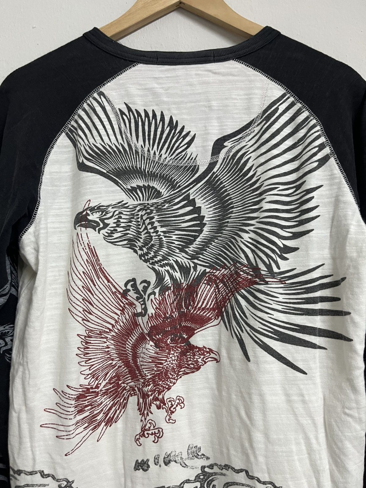 Addaptation Japan 💥VINTAGE ! Y2K Phoenix Dragon Sukajan Tradition Japan Tee Size US L / EU 52-54 / 3 - 11 Thumbnail