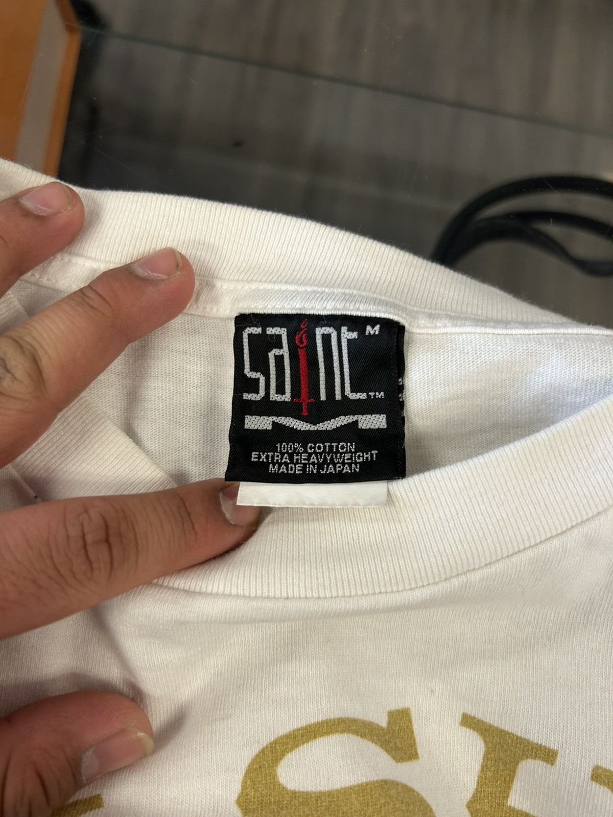 Saint Michael SAINT Mxxxxxx Oh Shit T-Shirt 'White' Size US M / EU 48-50 / 2 - 3 Thumbnail