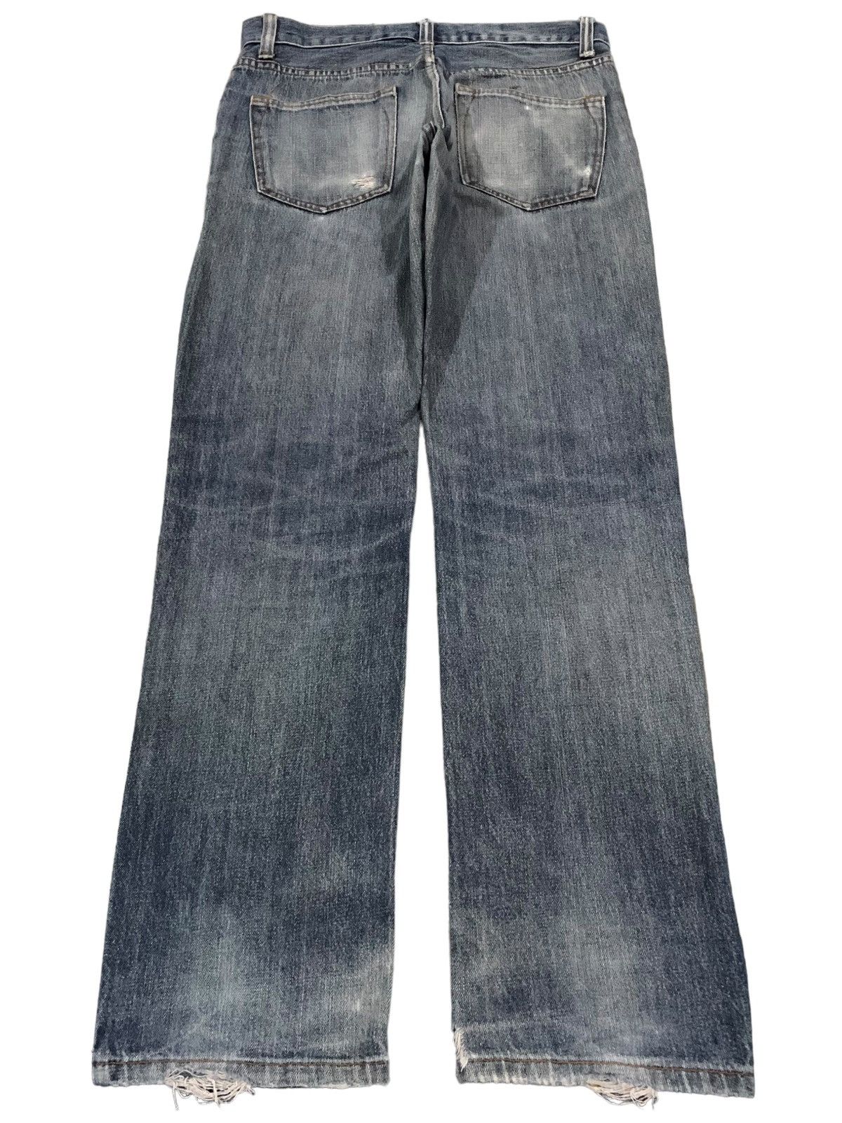 KURO Vintage Kuroto Faded Wash Distressed Grunge Jeans Size US 32 / EU 48 - 2 Thumbnail