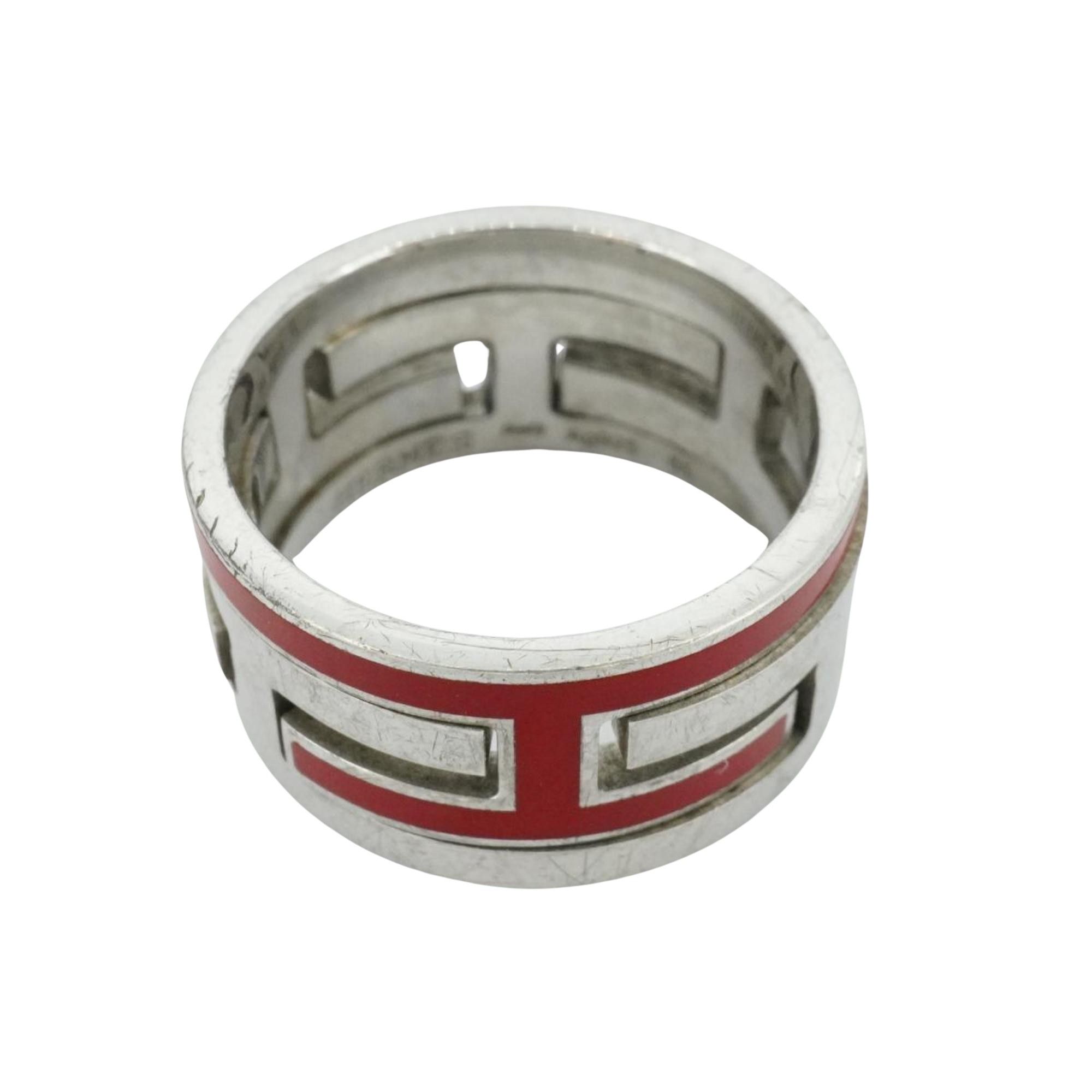 image of Hermes Move H Ring in Silver, Women's
