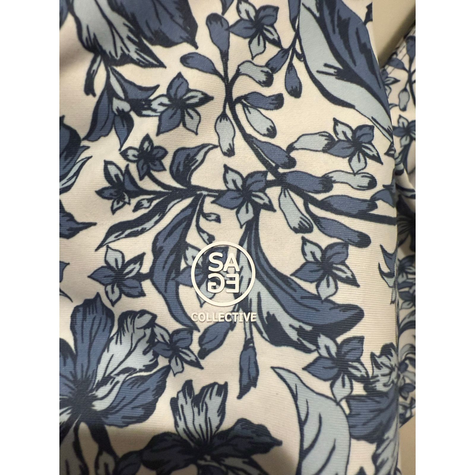 Other SAGE Collective Floral Sports Bra Blue White Racerback S Size S / US 4 / IT 40 - 3 Thumbnail