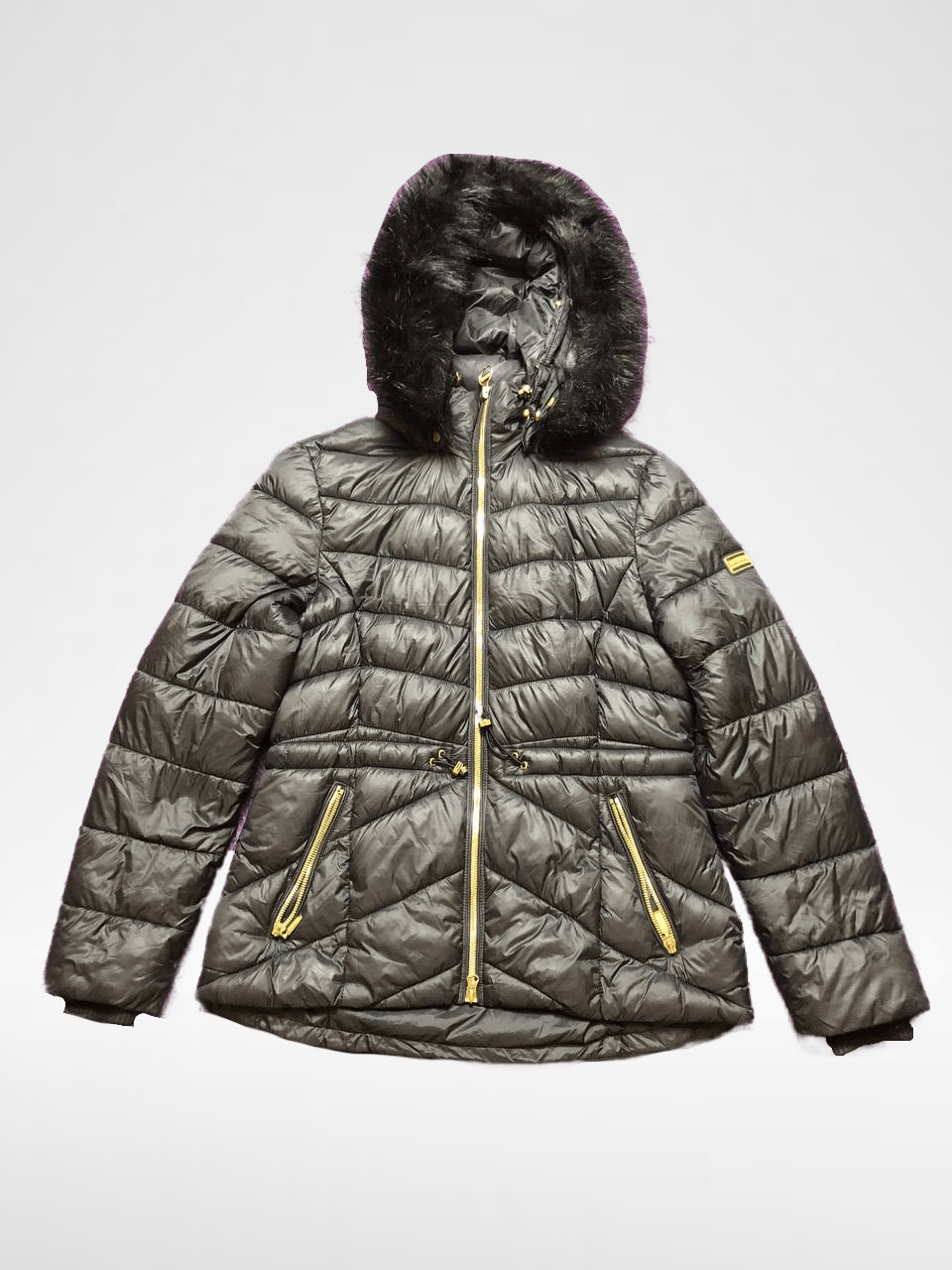 Barbour VINTAGE Logo Barbour Y2K Black Down Zip Jacket Size M / US 6-8 / IT 42-44 - 1 Thumbnail