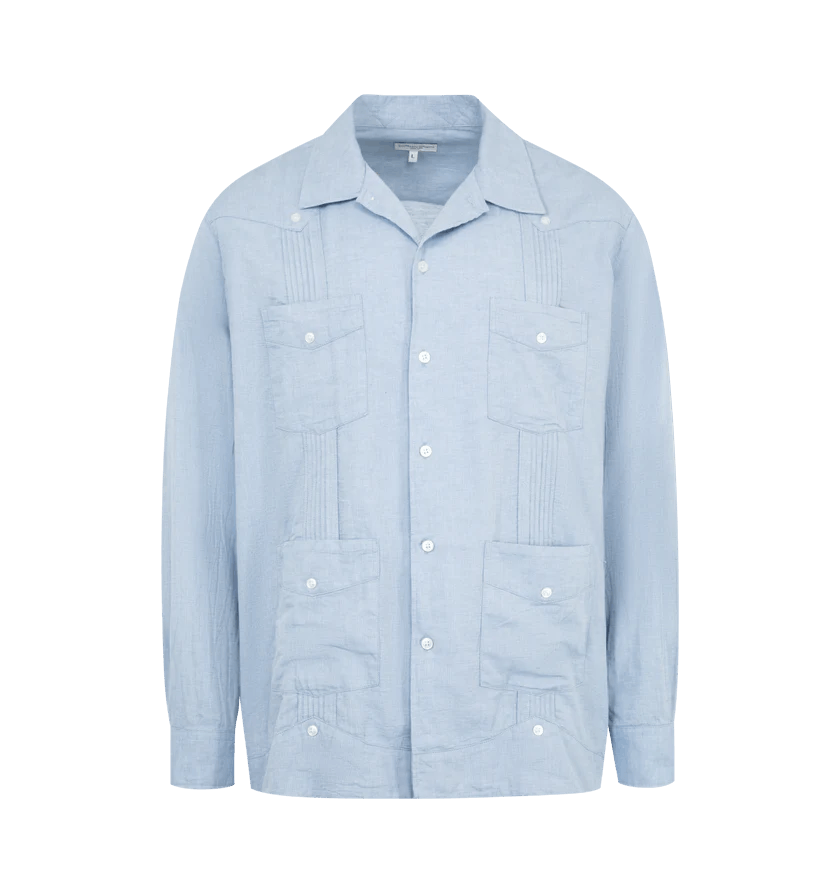 Engineered Garments o1h1sh10525 Guayabera Shirt in Blue Size US M / EU 48-50 / 2 - 1 Thumbnail