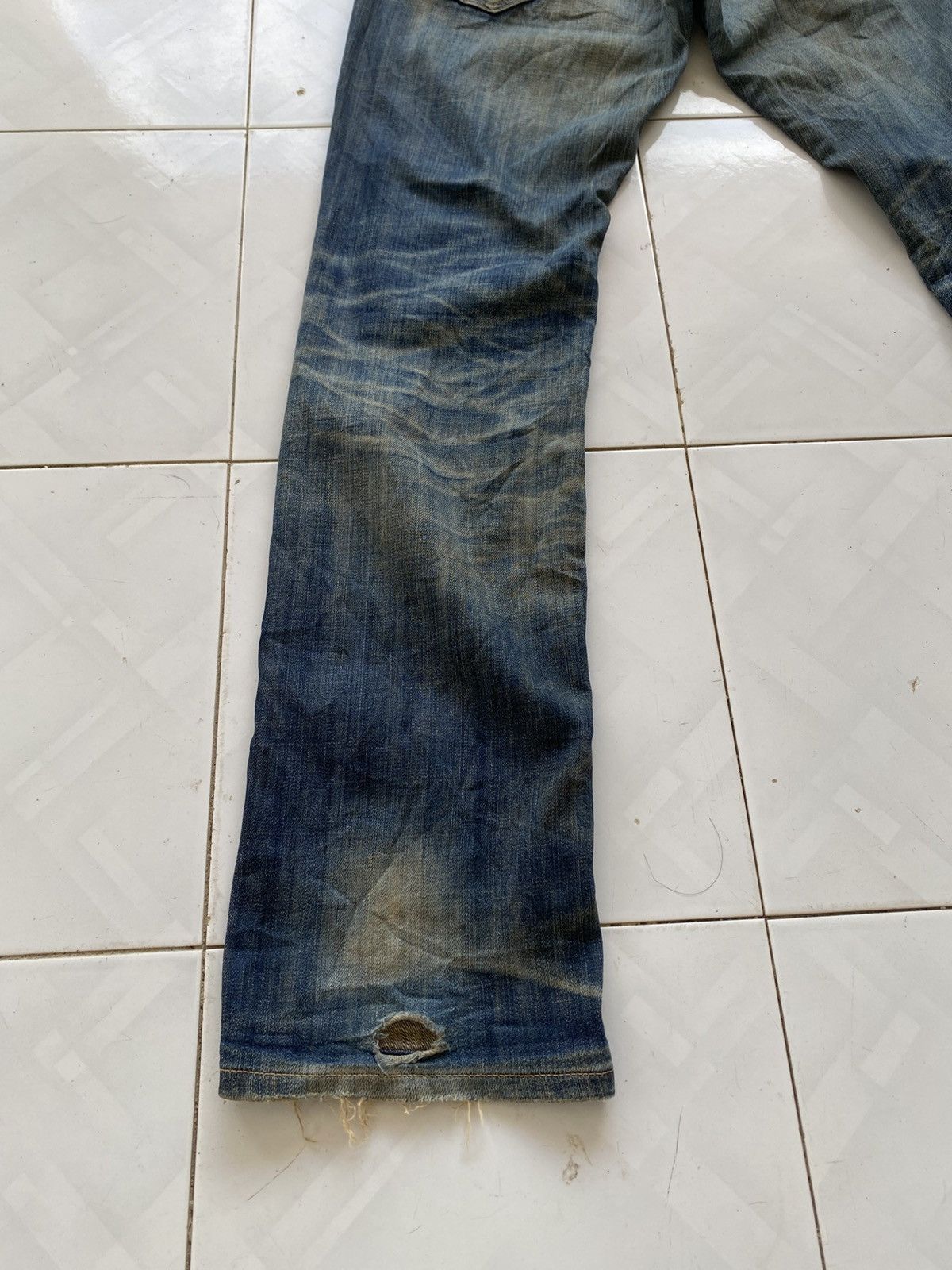 Lee Lee x TK Mixpice Purple Yarn Thrased Denim Size US 34 / EU 50 - 5 Thumbnail