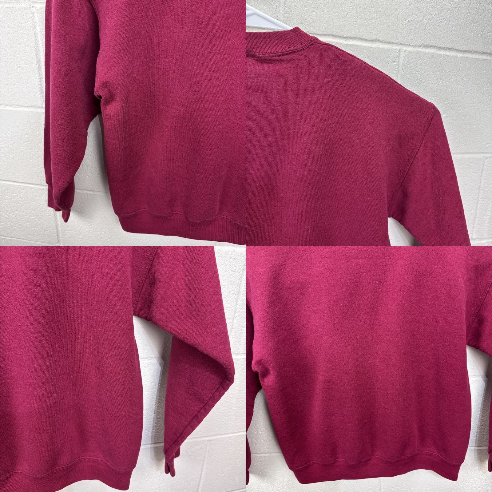 Fruit Of The Loom VINTAGE Fruit of the Loom Sweatshirt Crew Neck Large Red Michigan Barn Butterfly Graphic Print Unisex Adults 90s Grunge Fashion Size US L / EU 52-54 / 3 - 10 Thumbnail