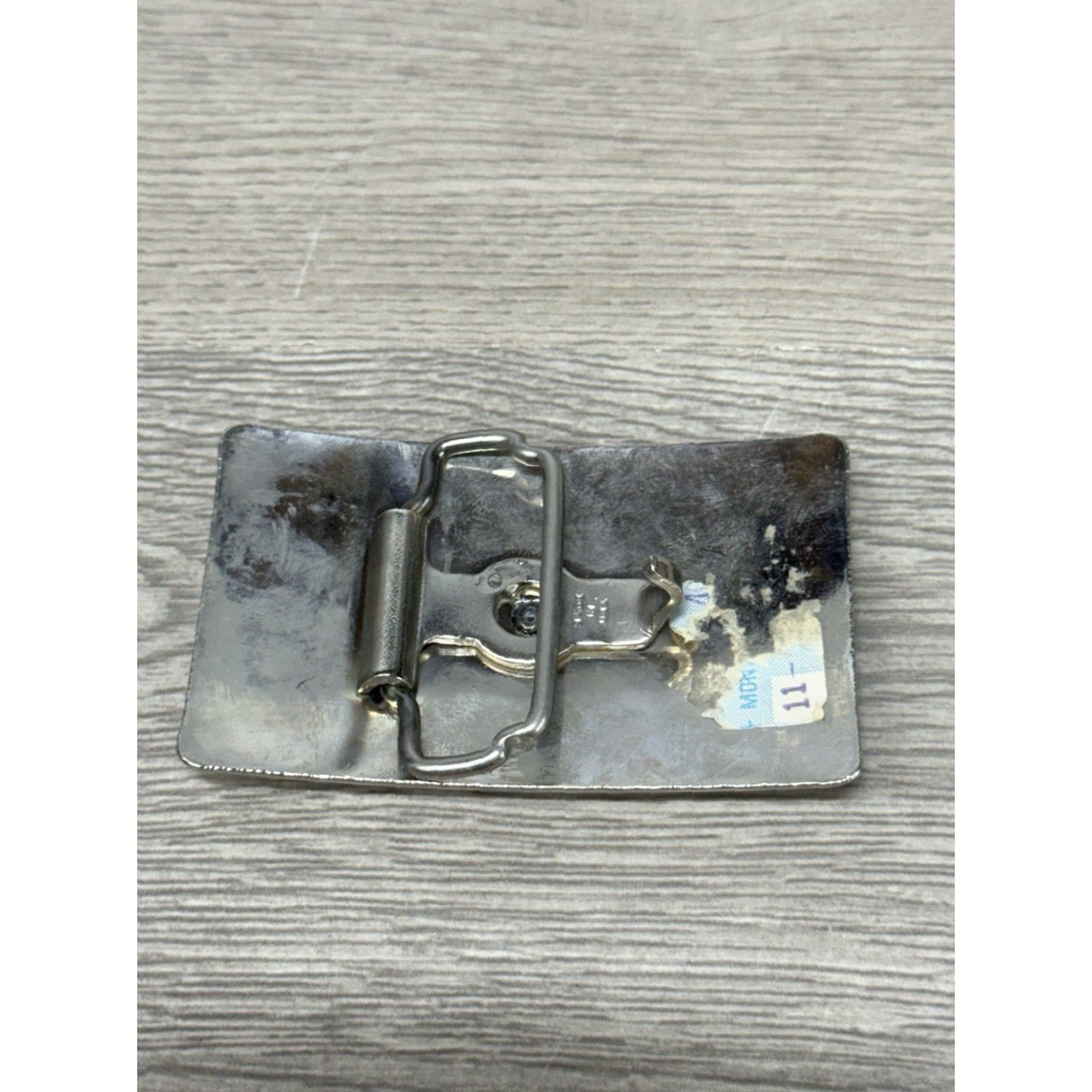 Vintage VINTAGE Western Belt Buckle 3D Saddle Floral Silver Tone Rectangular 1.75 in Men Size ONE SIZE - 2 Thumbnail
