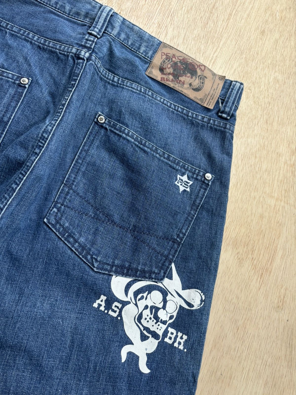 Hysteric Glamour × Japanese Brand The Fighting Suns Peace Love Denim Jeans Size US 31 - 6 Thumbnail